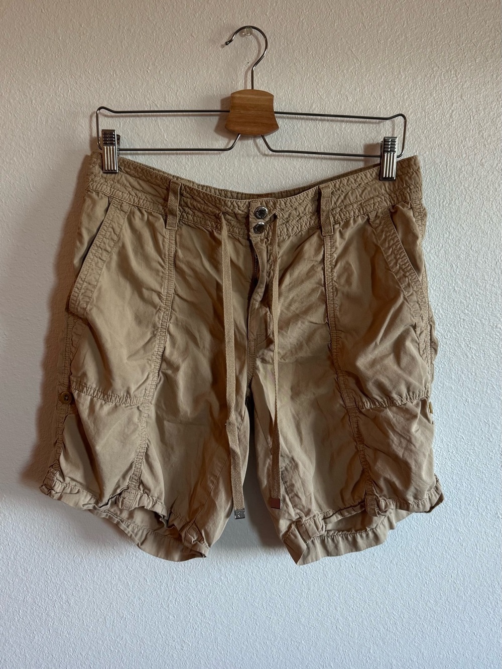 Lauren Ralph Lauren Khaki Cargo Shorts with Drawstring